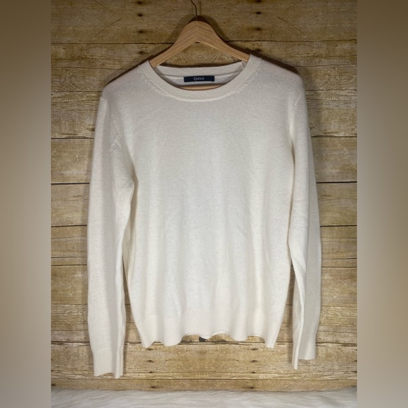Quince Sweaters - Quince Sweater Womens sz L Off White Cream 100% Cashmere Crew Neck Pullover